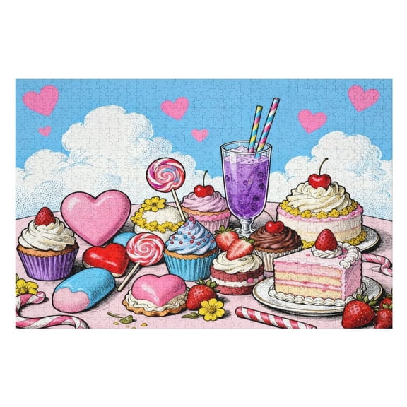 500 Piece Chocolate Delight Jigsaw Puzzle for Adults – Challenging Night Game with Family, Home Decoration Puzzle