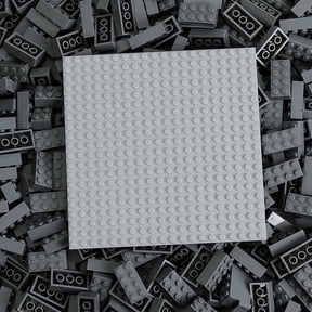 500 Piece Classic Building Bricks and 1 Gray Baseplate, 2x4 Bricks Bulk Creative Building Toys, Blocks Bulk for Kids Ages 6+, Dark Gray(Samll Bricks, 1.25x0.62x0.47 in)