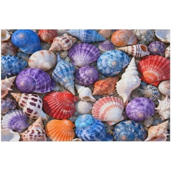 500 Piece Colorful Conch Challenging Game Puzzle for Adults, 20.5x15 in – Impossible Puzzle, Family Decoration