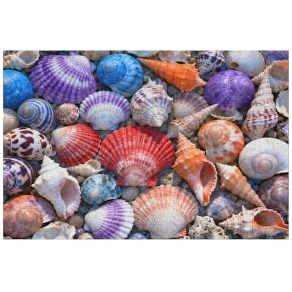 500 Piece Colorful Conch Sea Shells Puzzle for Adults, 20.5"x15" – Fun Challenge, Family Game Nights, Home Decor