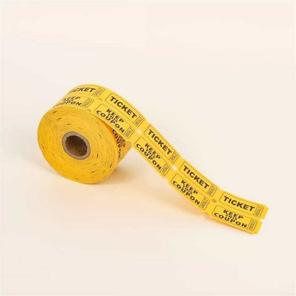 500-Piece Colorful Tearable Admission Ticket Voucher For Events, 250 Pairs Per Roll With Random Numbers For Prize Draws, Multi-Purpose Paper Tickets For Celebrations Parties And