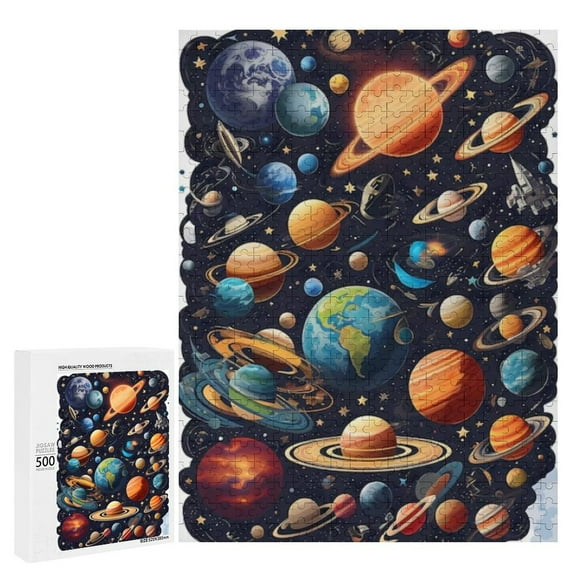 500-Piece Cosmic Planet Puzzle – Brain-Teasing Challenge, Fun for Adults and Families