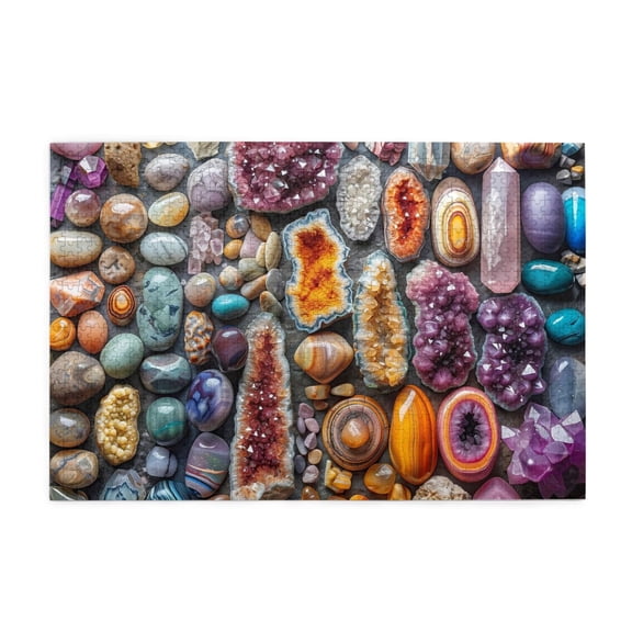500 Piece Crystal Stone Geodes Jigsaw Puzzle Relaxing & Challenging Adult Puzzle Vibrant Artwork Highquality Pieces Great Gift Puzzle Enthusiasts