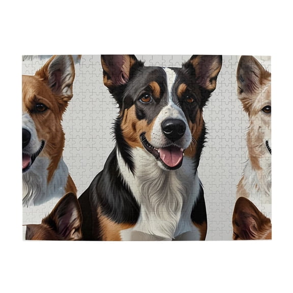 500 Piece Cute Corgi Dog Jigsaw Puzzle For Adults Vibrant Wooden Brain Teaser, Relaxing Stress Relief, Great Gift For Dog Lovers & Home Decor