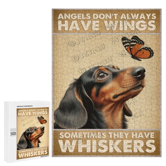 500-Piece Dachshund Dog Puzzle for Adults - A Fun and Relaxing Way to Celebrate Your Love for Dogs,Wooden
