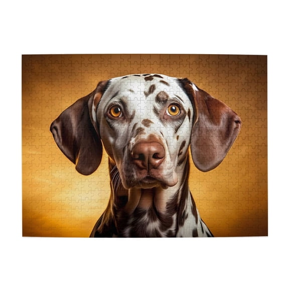 500 Piece Dalmatian Dog Jigsaw Puzzle For Adults – Lifelike Brown Spotted Pet Art, Challenging Wooden Game, Relaxing Stress Relief, Ideal Gift & Home Decor