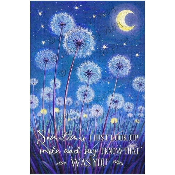 500 Piece Dandelion Inspirational Quote Jigsaw Puzzle for Adults, Uplifting Floral Design, Mental Wellness Game, Positive Home Decor, Encouraging Holiday Gift
