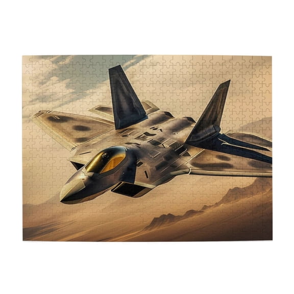 500 Piece Fighter Jet Desert Sky Jigsaw Puzzle For Adults – Dynamic Artwork, Challenging Wooden Game, Relaxing Brain Exercise & Stress Relief, Ideal Gift For Aviation Fans & Home Decor