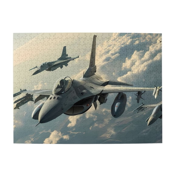 500 Piece Fighter Jet Jigsaw Puzzle For Adults – Challenging & Relaxing Wooden Brain Game, Dynamic Military Aircraft Artwork, Ideal Gift For Aviation Enthusiasts And Home Decor