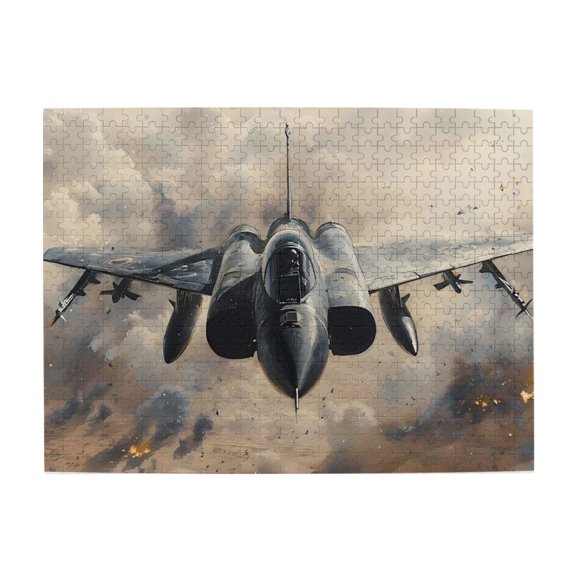 500 Piece Fighter Jet Jigsaw Puzzle For Adults Dynamic Military Aircraft Art, Challenging Brain Teaser & Relaxing Stress Relief Game, Great Gift For Aviation Enthusiasts & Home Decor