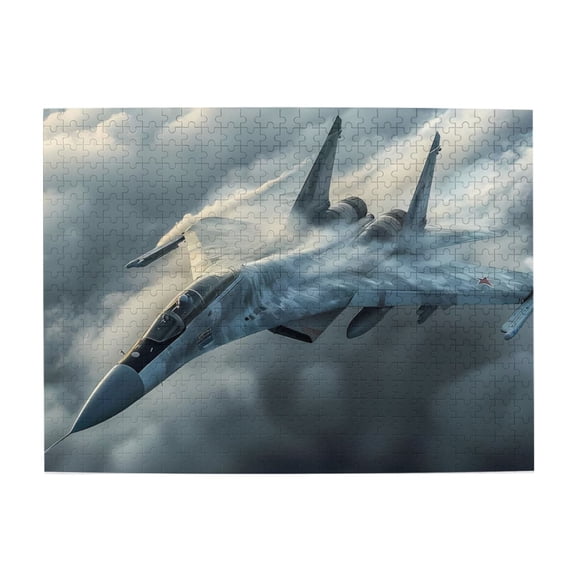 500 Piece Fighter Jet Jigsaw Puzzle For Adults – Dynamic Military Aircraft & Cloudscape Art, Challenging Brain Game, Relaxing Stress Relief, Unique Gift & Home Decor