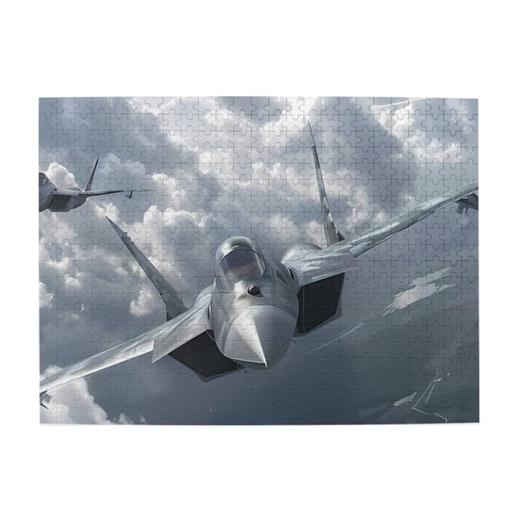 500 Piece Fighter Jet Jigsaw Puzzle For Adults – Majestic Military Aircraft Sky Art, Challenging Brain Exercise, Relaxing Stress Relief, Home Decor, Great Gift Idea For Aviation Fans