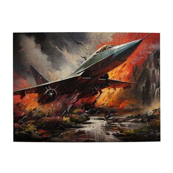 500 Piece Fighter Jet Jigsaw Puzzle For Adults – Vibrant Dynamic Aircraft Art, Challenging Brain Exercise, Relaxing Game, Unique Gift & Artistic Home Decor