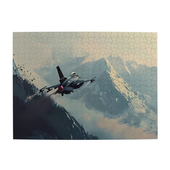 500 Piece Fighter Jet Jigsaw Puzzle For Adults – Stunning Aviation Art, Challenging Wooden Game, Relaxing Brain Exercise, Great Gift & Home Decor