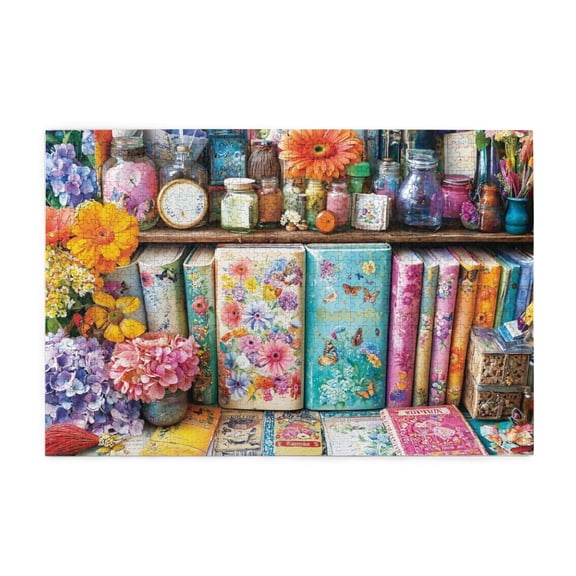 500 Piece Flowers Butterflies Jigsaw Puzzle Intricate Fantasy Art Challenging Adult Puzzle Beautiful Home Deco Unique Gift For Puzzle Enthusiasts