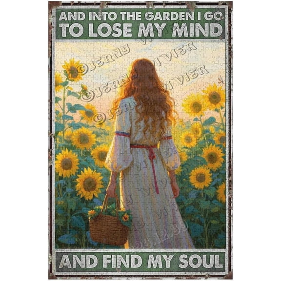 500 Piece Inspirational Garden Floral Jigsaw Puzzle for Adults, Positive Nature Design, Calming Leisure Game, Warm Home Decor, Thoughtful All-Occasion Gift