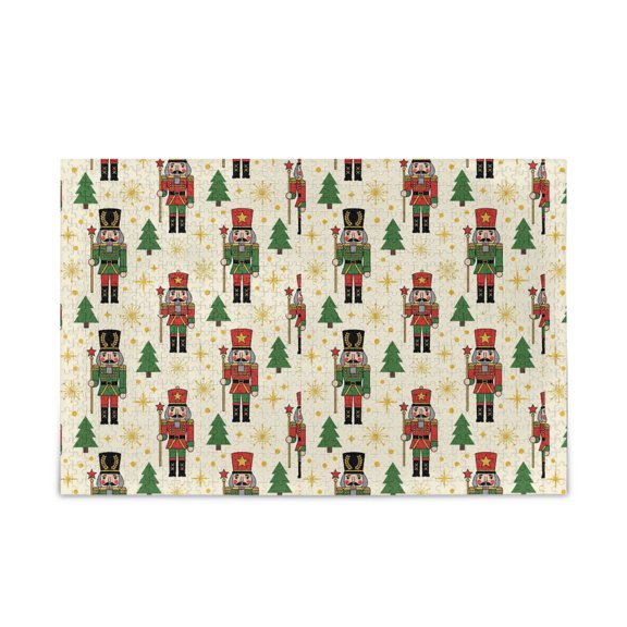 500 Piece Jigsaw Puzzle for Adults Christmas Nutcracker Thick Wood-Paper Composite with Letter on Back Tight Interlock Challenging Home Decor Family Game Gift