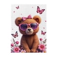 thumbnail image 1 of 500 Piece Jigsaw Puzzle For Adults Cute Bear With Sunglasses And Flowers Challenging And Fun Brain Teaser Unique Artwork Great Gift Idea For Puzzle Lovers, 1 of 7