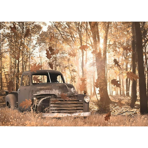 500 Piece Jigsaw Puzzle for Adults - Farm Old Car and Barn Autumn Forest Challenging Educational Game Party Activities Toys Gifts Wooden Puzzles Modern Home Decoration