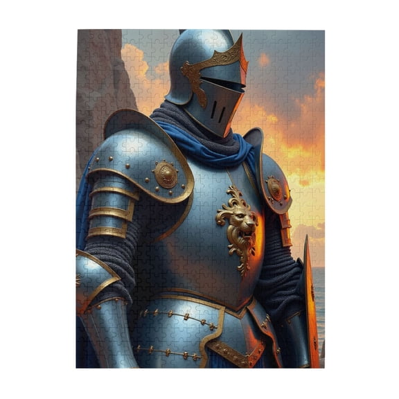 500 Piece Jigsaw Puzzle For Adults Majestic Knight In Blue Armor Challenging And Relaxing Adult Puzzle Unique Artwork Great Gift Idea For Puzzle Lovers Home Decor