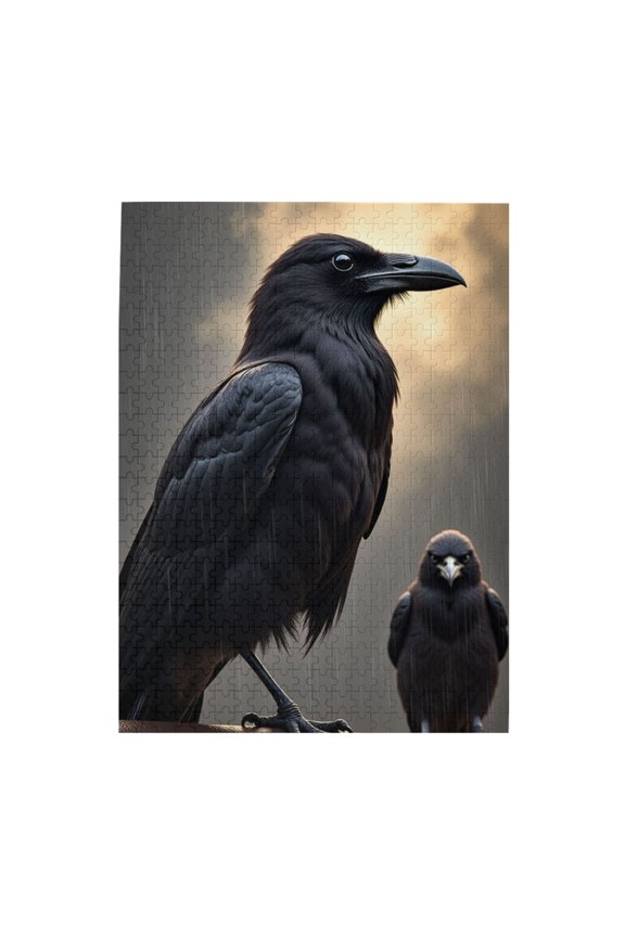 500 Piece Jigsaw Puzzle For Adults Rain Crows Challenging & Relaxing Adult Puzzle Unique Artwork Great Gift Idea Home Décor Fun For Family Entertainment