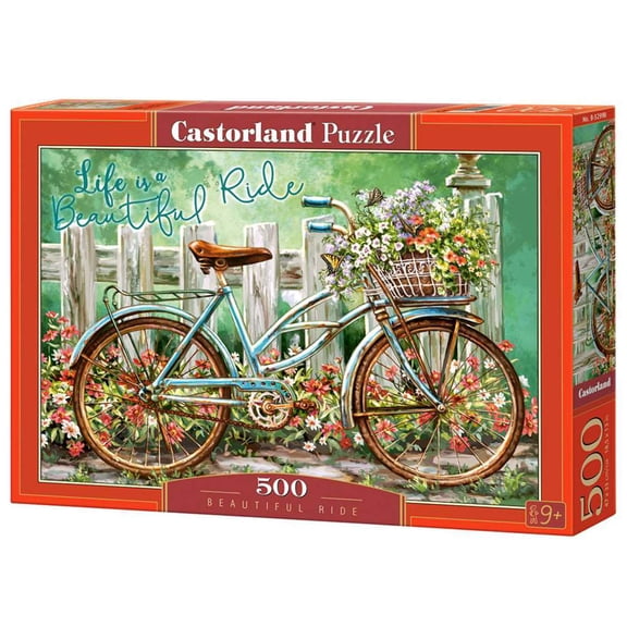 500 Piece Jigsaw Puzzle, Beautiful Ride, Bicycle, Art Puzzle, Adult Puzzles, Castorland B-52998