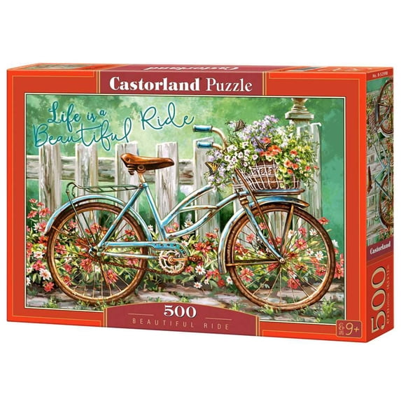 500 Piece Jigsaw Puzzle, Beautiful Ride, Bicycle, Art Puzzle, Adult Puzzles, Castorland B-52998