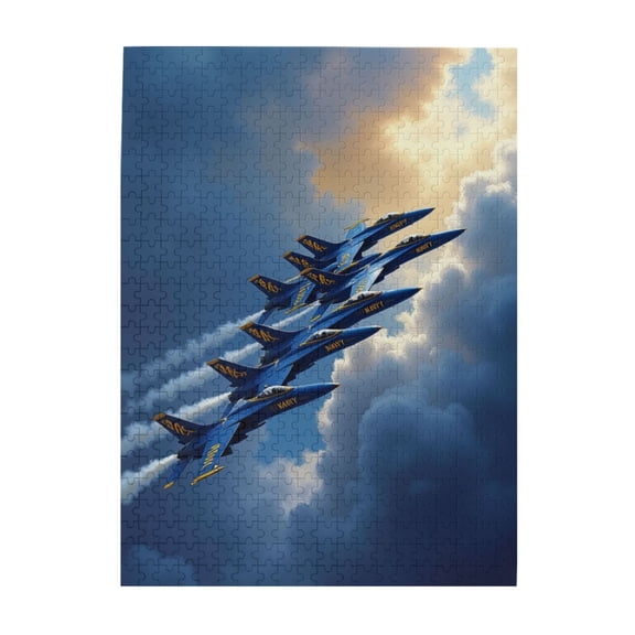 500 Piece Jigsaw Puzzle For Adults Blue Angels Flight Formation Challenging Adult Puzzle Stunning Artwork Great Gift Idea HighQuality Pieces