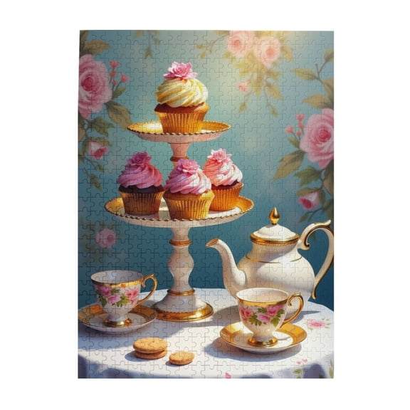 500 Piece Jigsaw Puzzle For Adults Elegant Cupcakes On A Cake Stand Challenging And Relaxing Puzzle Quality Pieces Great Gift Idea