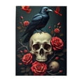 thumbnail image 1 of 500 Piece Jigsaw Puzzle For Adults Skull Roses & Raven Challenging Adult Puzzle Gothic Artwork Unique Home Decor Great Gift Idea, 1 of 5