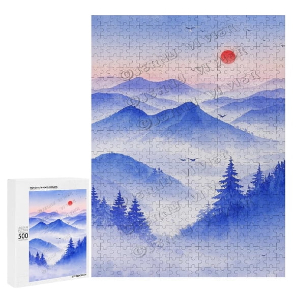 500 Piece Jigsaw Puzzle - Mountain Adventure Puzzle for Adults | Challenging & Rewarding Brain Teaser
