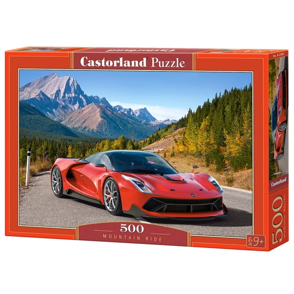 500 Piece Jigsaw Puzzle, Mountain Ride, Fast Furious, Fast Cars, Landscape puzzle, Adult Puzzle, Castorland B-52967
