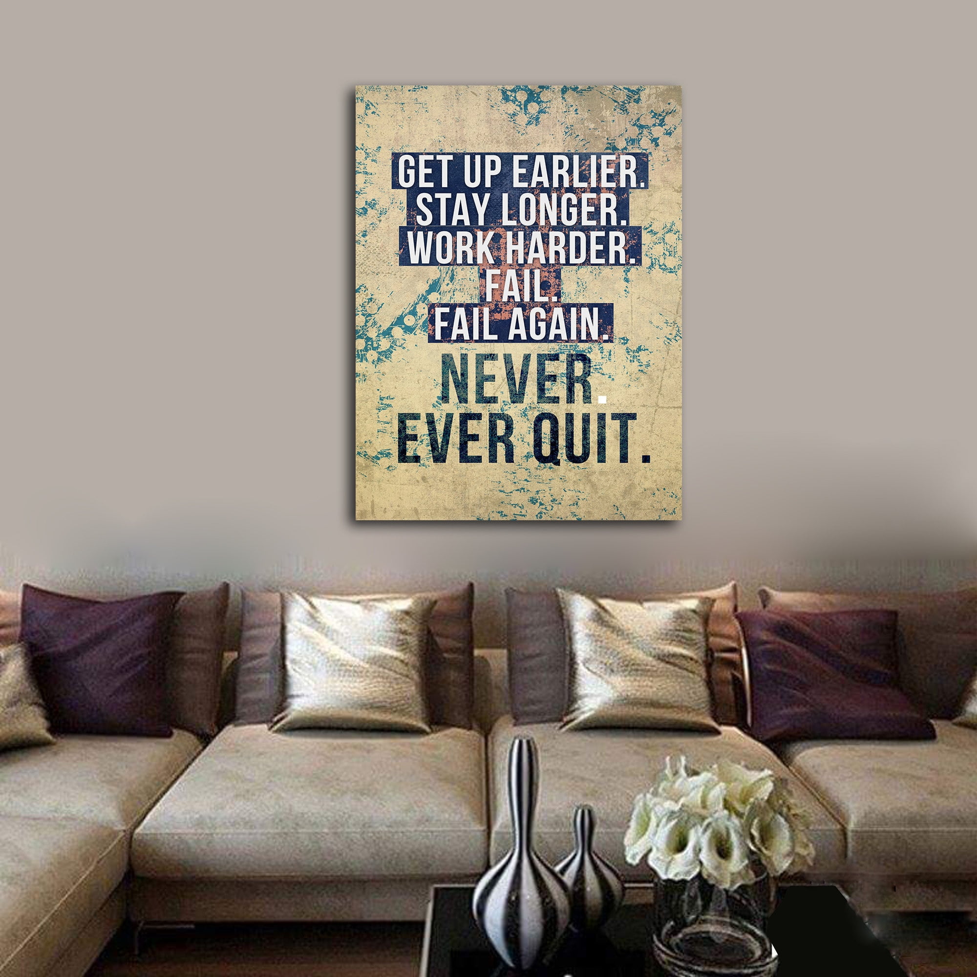 500 Piece Jigsaw Puzzle Never Ever Quit Motivational Wall Art ...