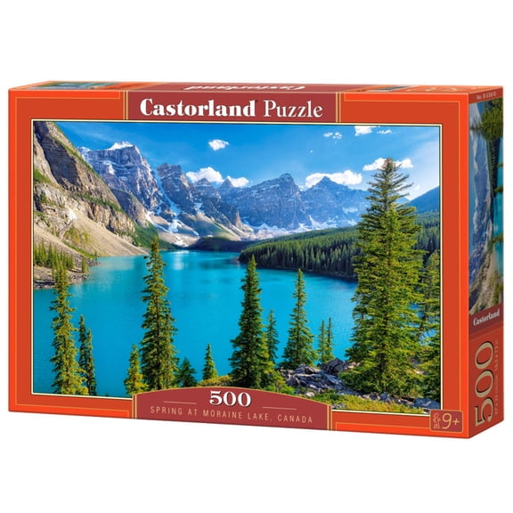 500 Piece Jigsaw Puzzle, Spring at Moraine Lake, Canada, Mountain view, Landscape puzzle, Adult Puzzle, Castorland B-53810