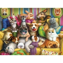 500 Piece Jigsaw Puzzle for Adults Cute Pets Dog Cat by Image World 18”x24”