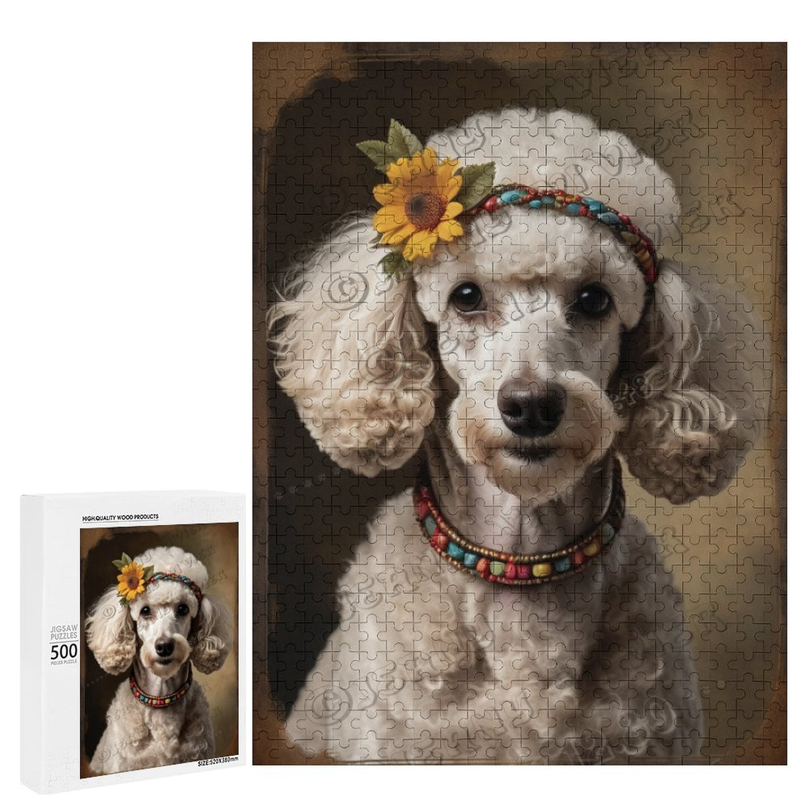 500 Piece Jigsaw Puzzle for Adults – Poodle Portrait | Stylish ...