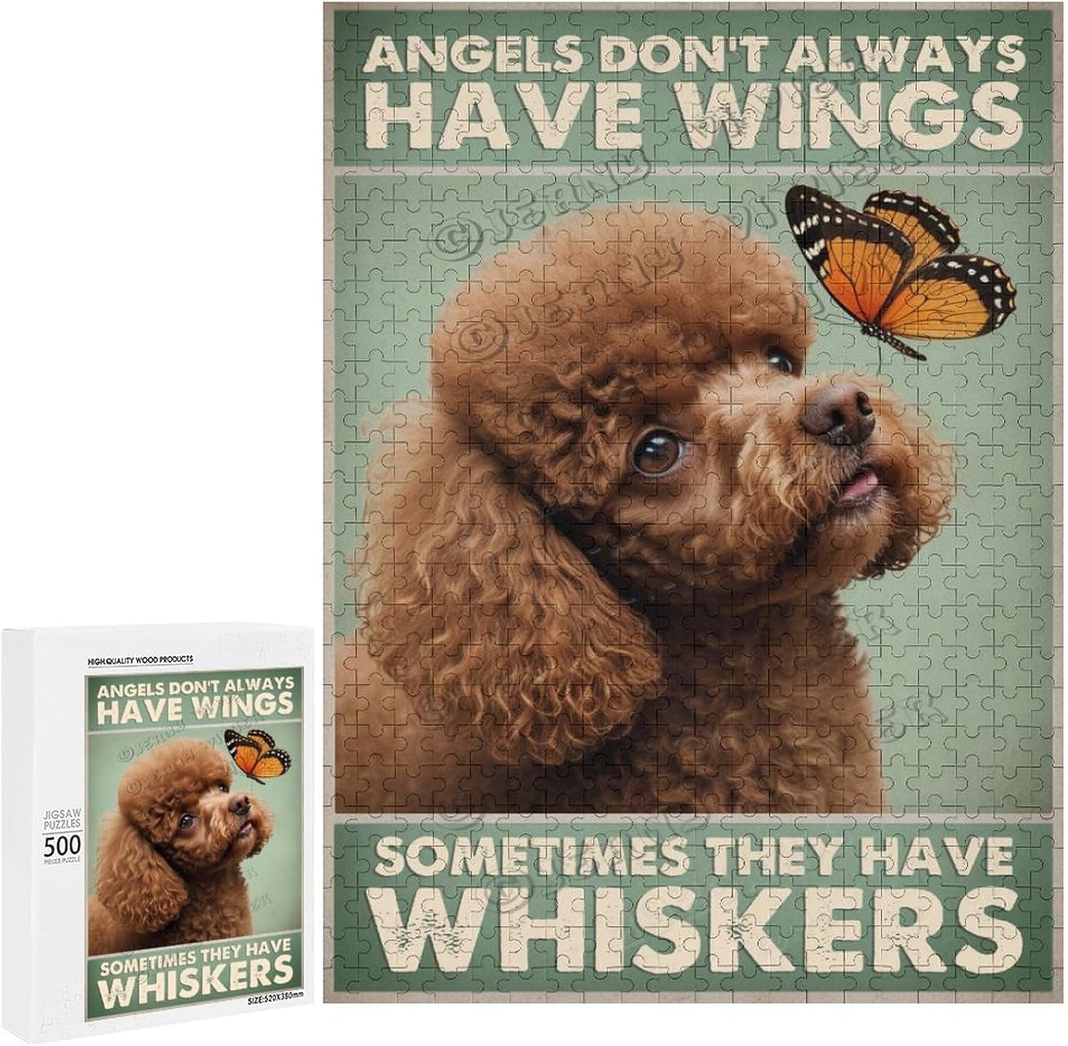 500 Piece Jigsaw Puzzle for Adults - Wood Puzzles - Beautiful Brown ...