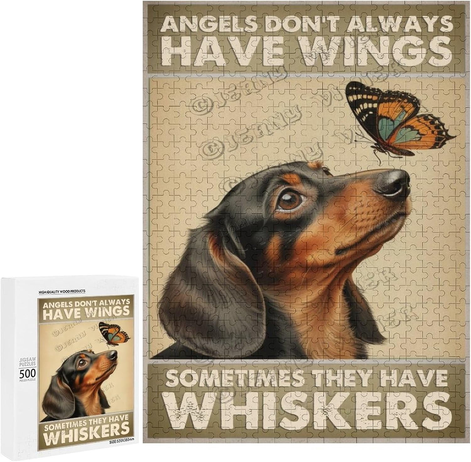 Dachshund Dog Themed 500-Piece Puzzle for Adults - A Fun and Engaging ...