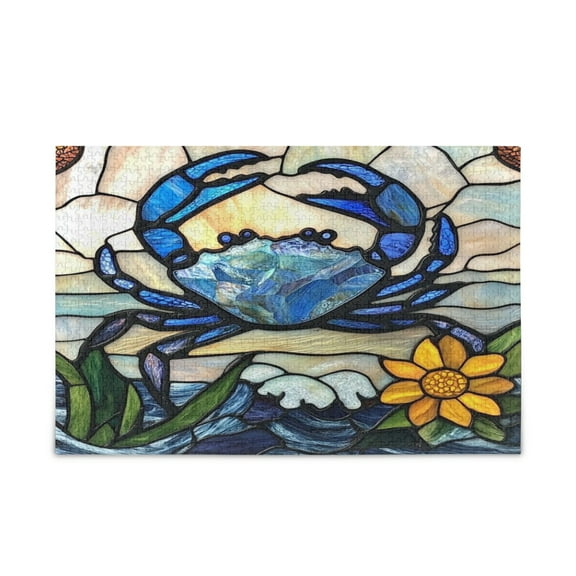 500-Piece Jigsaw Puzzle for Brain Teasing Fun & Perfect Wall Art for Adults Ages 15+ Blue Crab