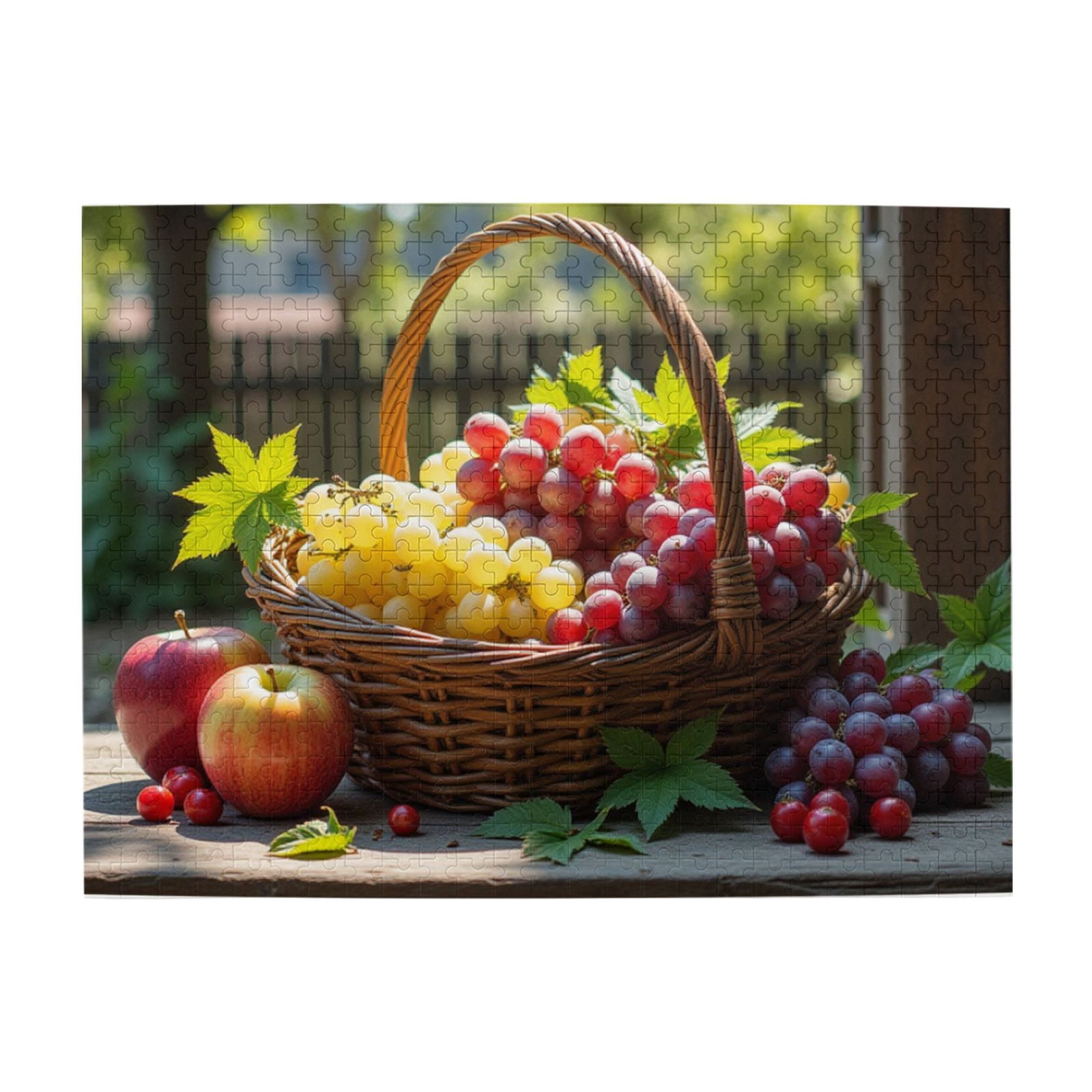 500 Piece Jigsaw Puzzles For Adults Fruit Basket Grapes And S Challenging And Relaxing Puzzle， Vibrant Colors， Great Gift Idea， Quality Pieces， Home Decor
