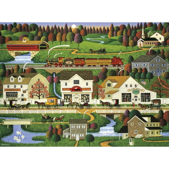 500 Piece Jigsaw Puzzles Charles Wysocki Lost in The Woodies Puzzle Challenging Educational Jigsaw for Active Thinking Party Entertainment,Challenging and Stimulating Puzzle Game
