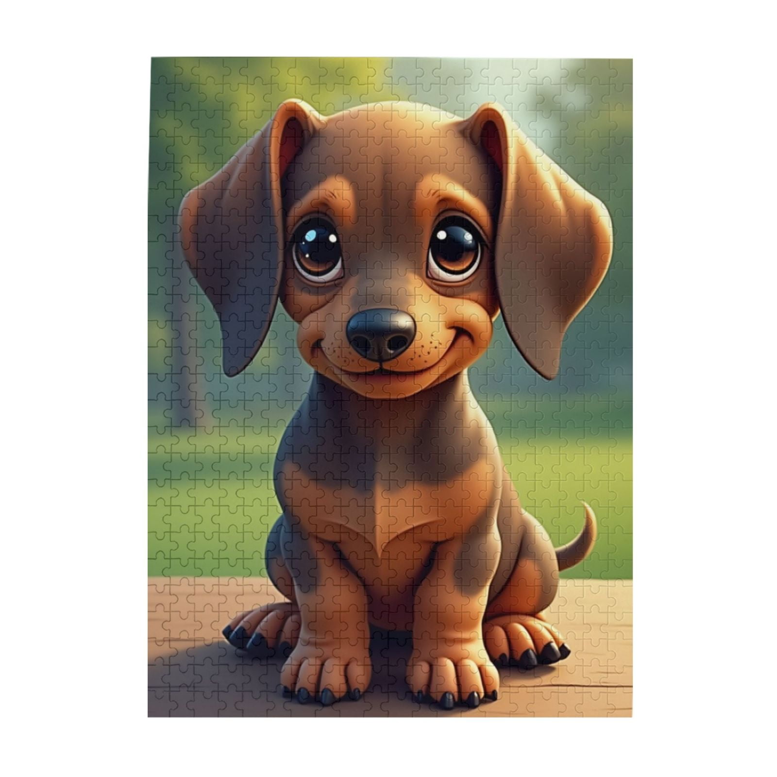 500 Piece Jigsaw Puzzles For Adults Adorable Dachshund Puppy Fun And ...
