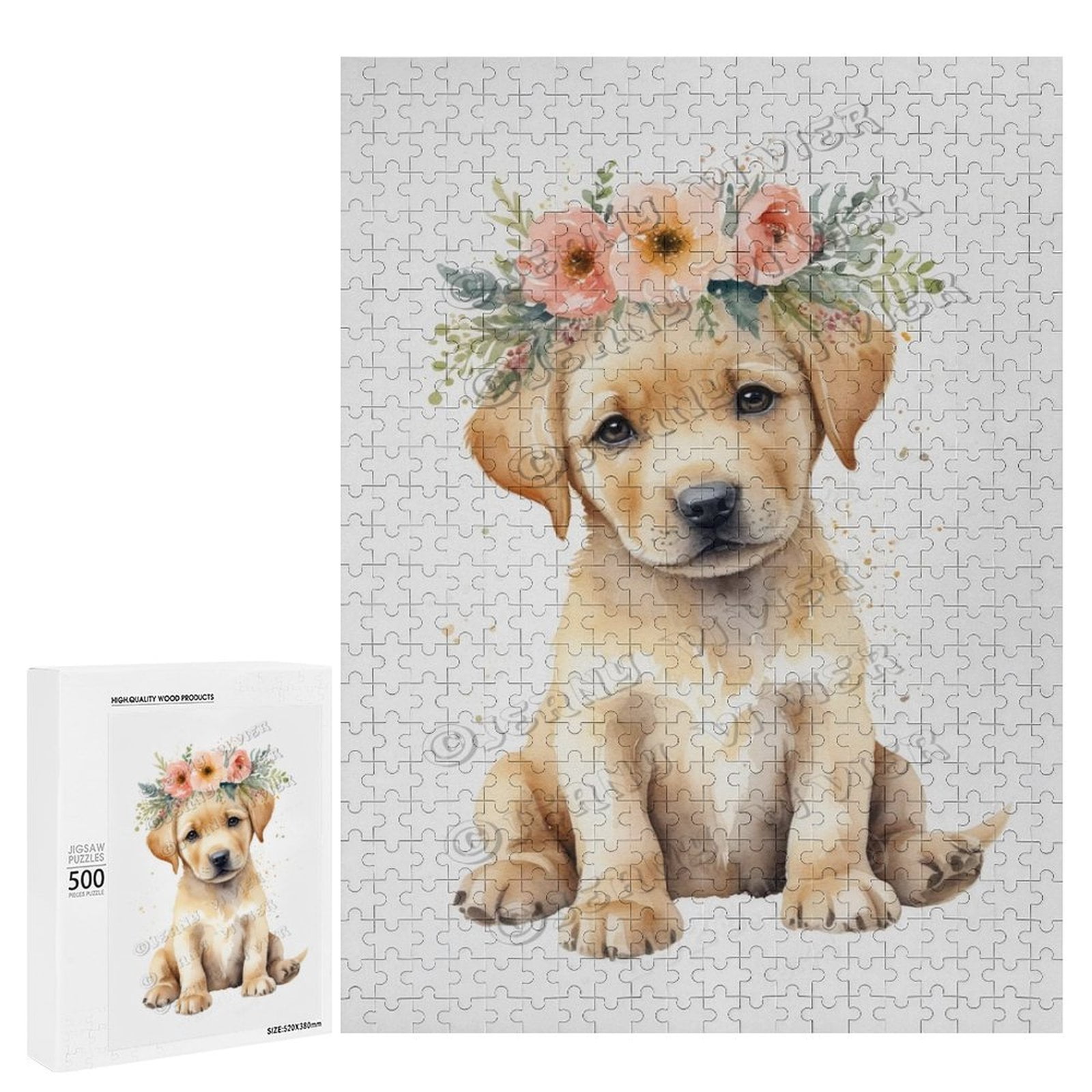 500 Piece Jigsaw Puzzles for Adults - Wood Puzzles - Watercolor ...