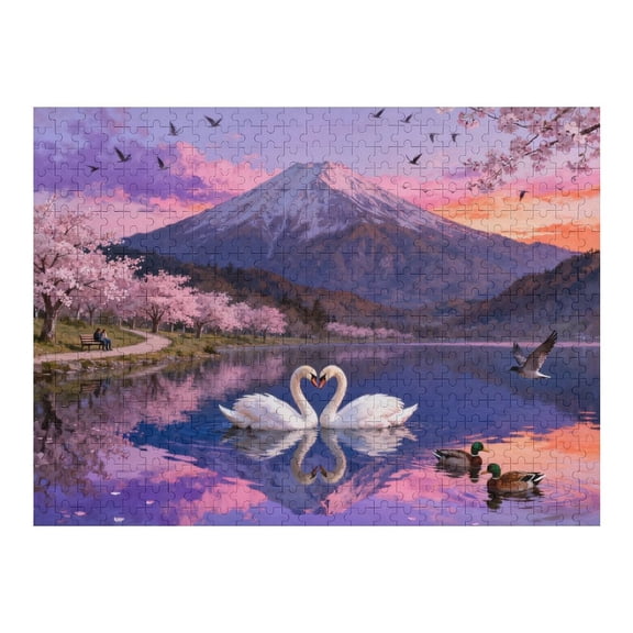 500 Piece Large Piece Jigsaw Puzzle for Seniors, Cherry Dawn Easy & Colorful Puzzle, Dementia and Memory Activity for Elderly, Relaxing and Engaging Gift for Adults and Seniors, 20.5x15 Inches