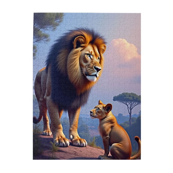 500 Piece Lion And Cub Jigsaw Puzzle For Adults Challenging And Relaxing Adult Puzzle Vibrant Artwork Quality Pieces Great Gift Idea For Puzzle Enthusiasts Home Decor
