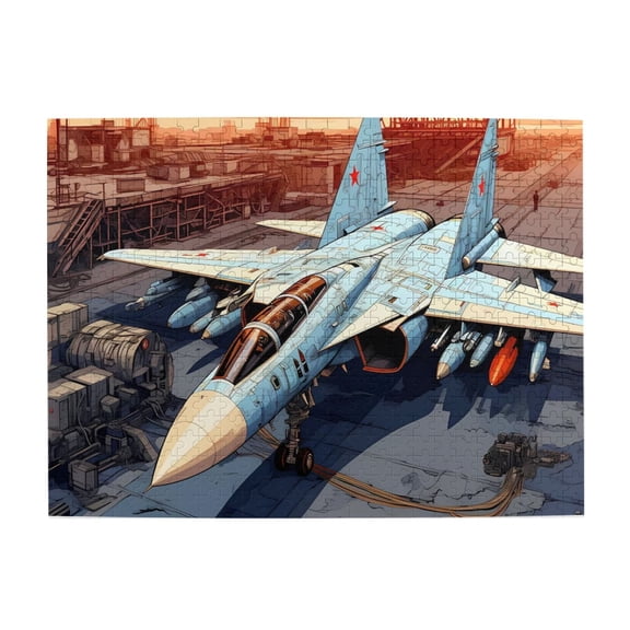 500 Piece Military Fighter Jet Jigsaw Puzzle For Adults – Vibrant Artistic Design, Challenging Wooden Game, Relaxing Brain Teaser, Ideal Gift & Home Decor