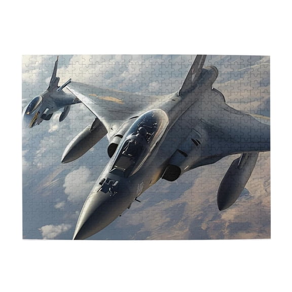 500 Piece Modern Fighter Jet Jigsaw Puzzle For Adults – Stunning Aerial Military Artwork, Challenging & Relaxing Brain Exercise, Home Decor, Great Gift Idea
