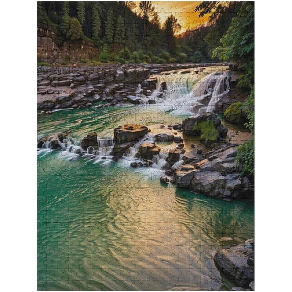 500 Piece Mountains Tree Hill Creek Stream Landscape Jigsaw Puzzle for Adults - Every Piece is Unique, Family Activities Games, 500 Piece Finished Size is 21.7"x16.1"