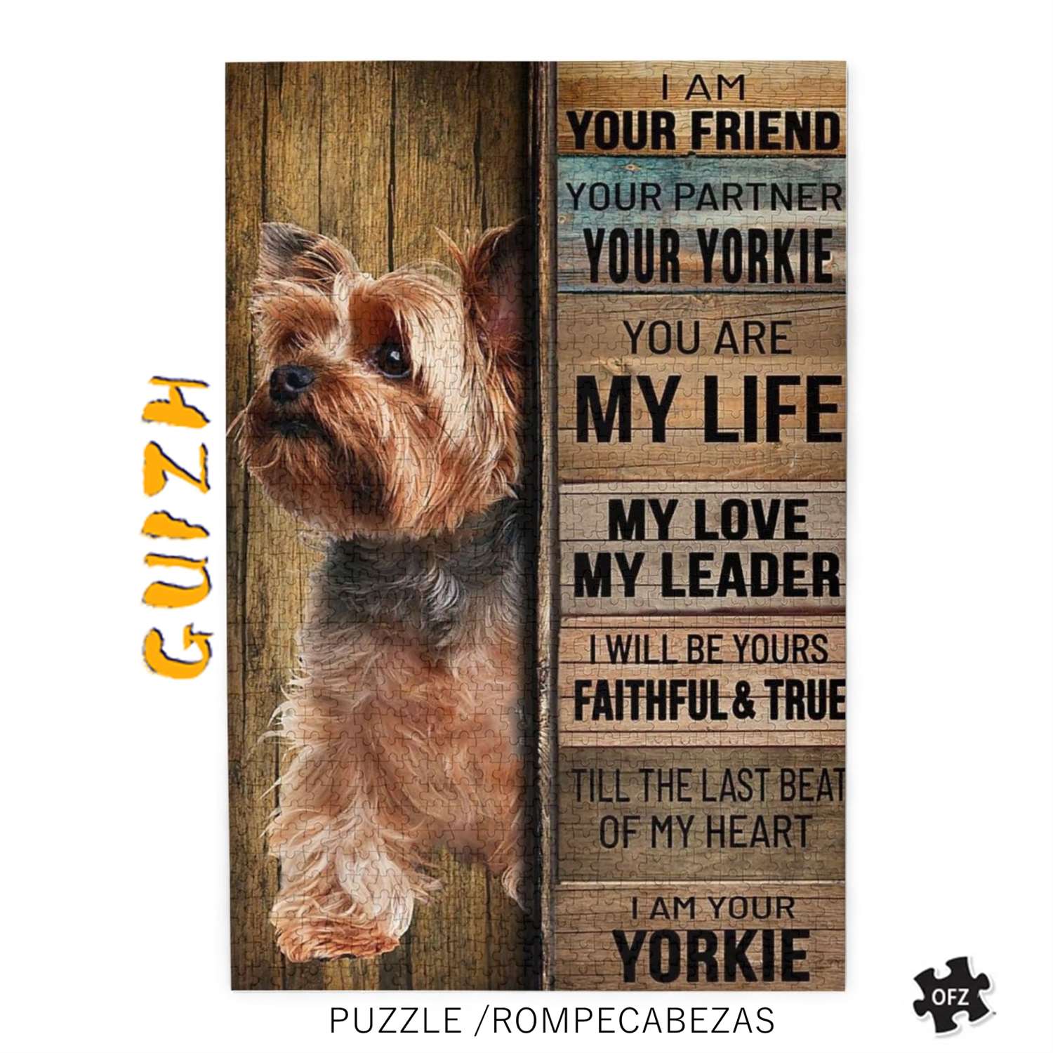 500 Piece Puzzle for Adults and Kids Yorkshire Tierrier Dog I Am Your