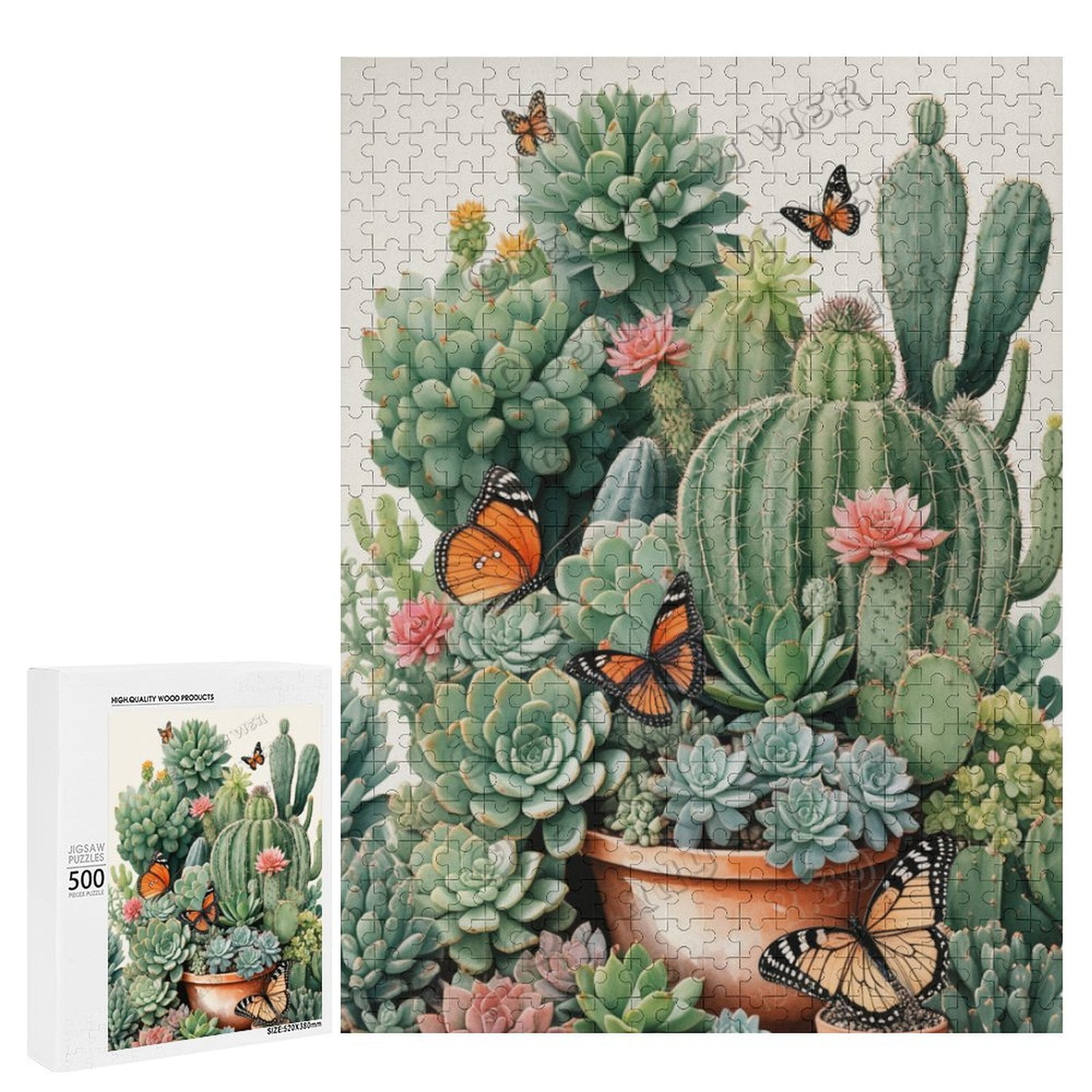 500 Piece Puzzle  Cactus and Succulent with Southwest Decor | Fun and  Relaxing Activity for Nature Lovers, Plant Enthusiasts, and Flower Decor  Fans - Walmart Business Supplies